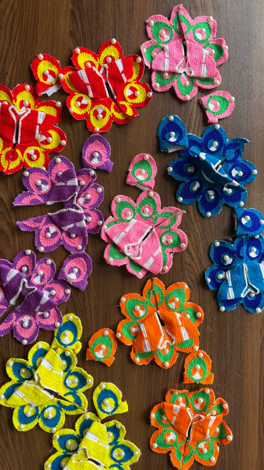 Laddugopal Thread work Frock & Mukut Set (Size 0)