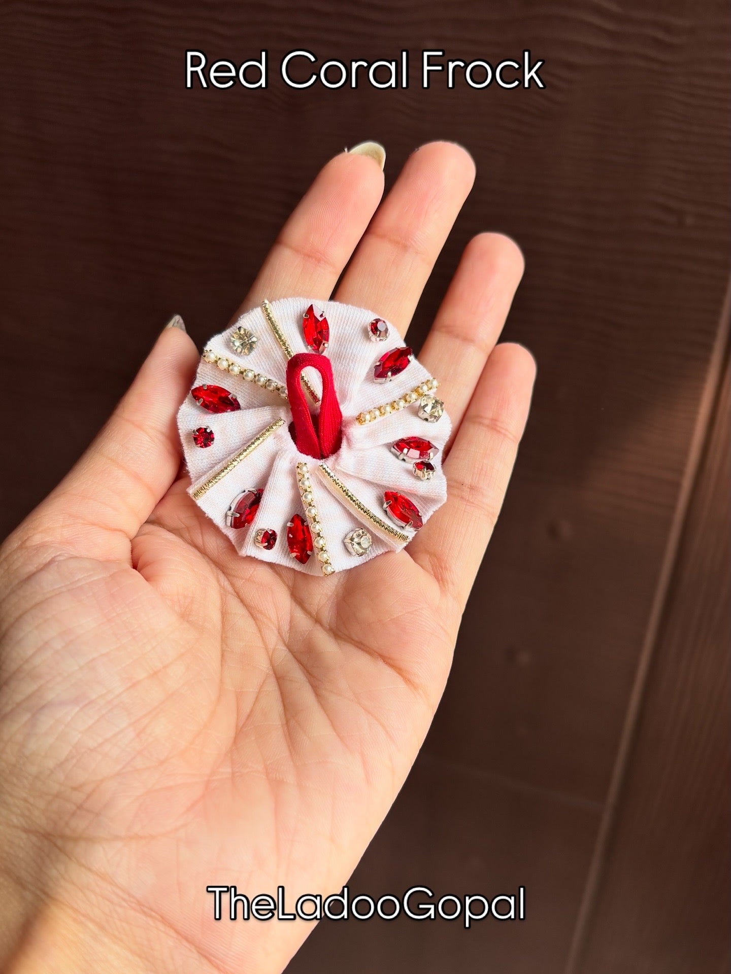 Red Coral Gopu Frock ❤️