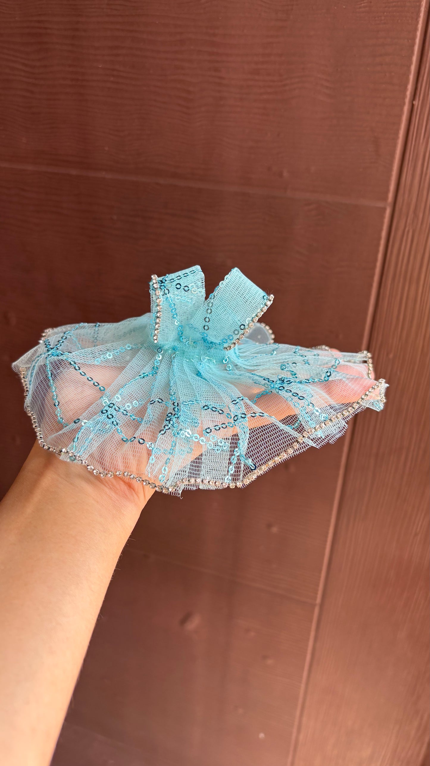 Blue Net Frock (Size 5) Handmade 🩵 C10