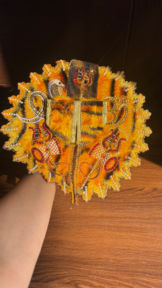 Trishul Shivratri Frock for Laddu Gopal Size 4