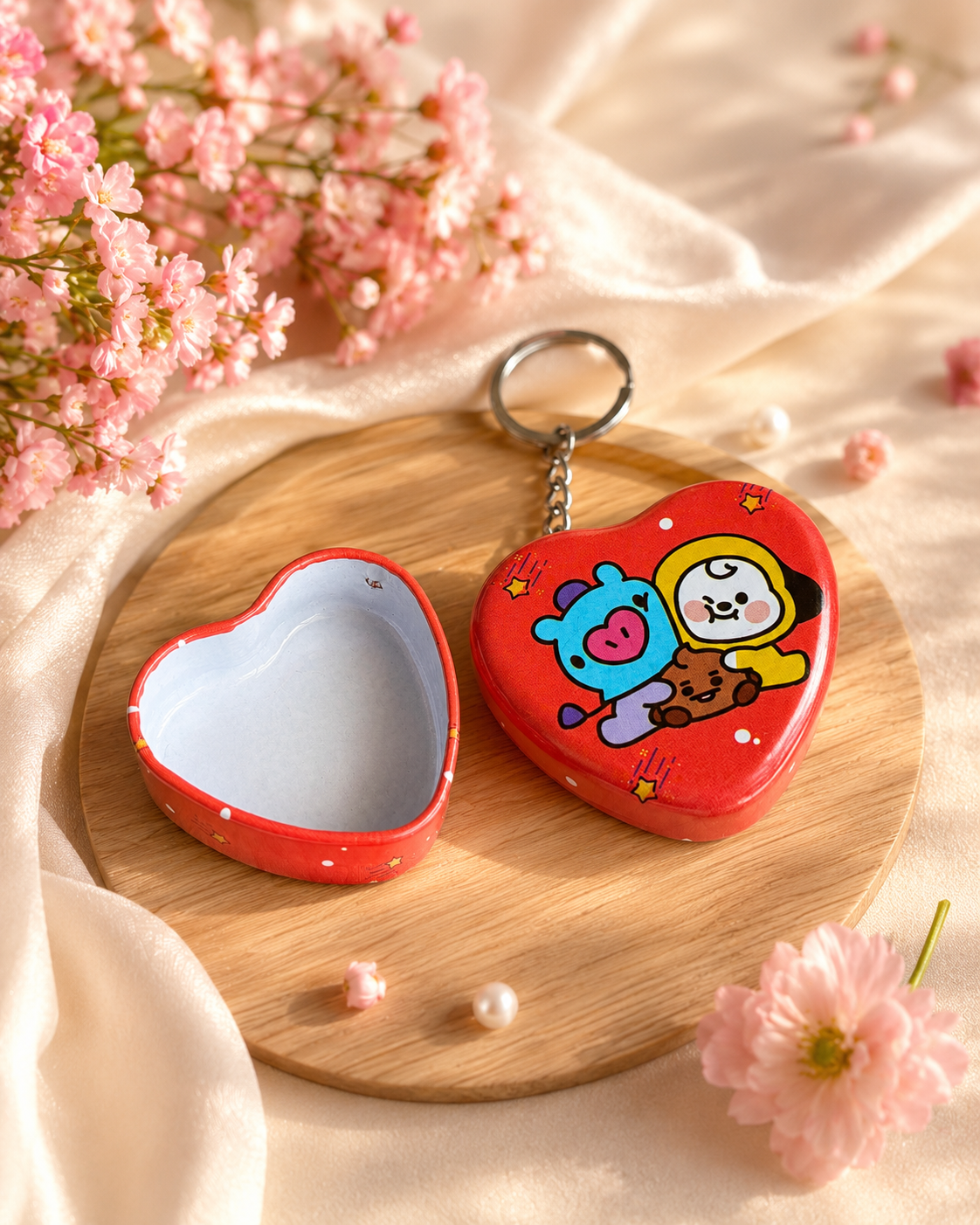 Sweetheart Mini Heart Keychain Box