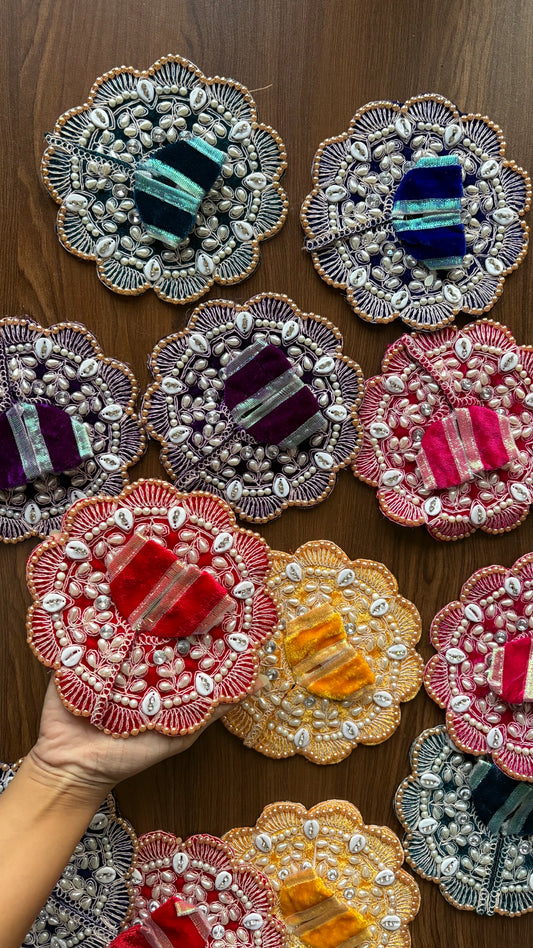 Velvet Heavy Pearl Kodhi Frock Size 3