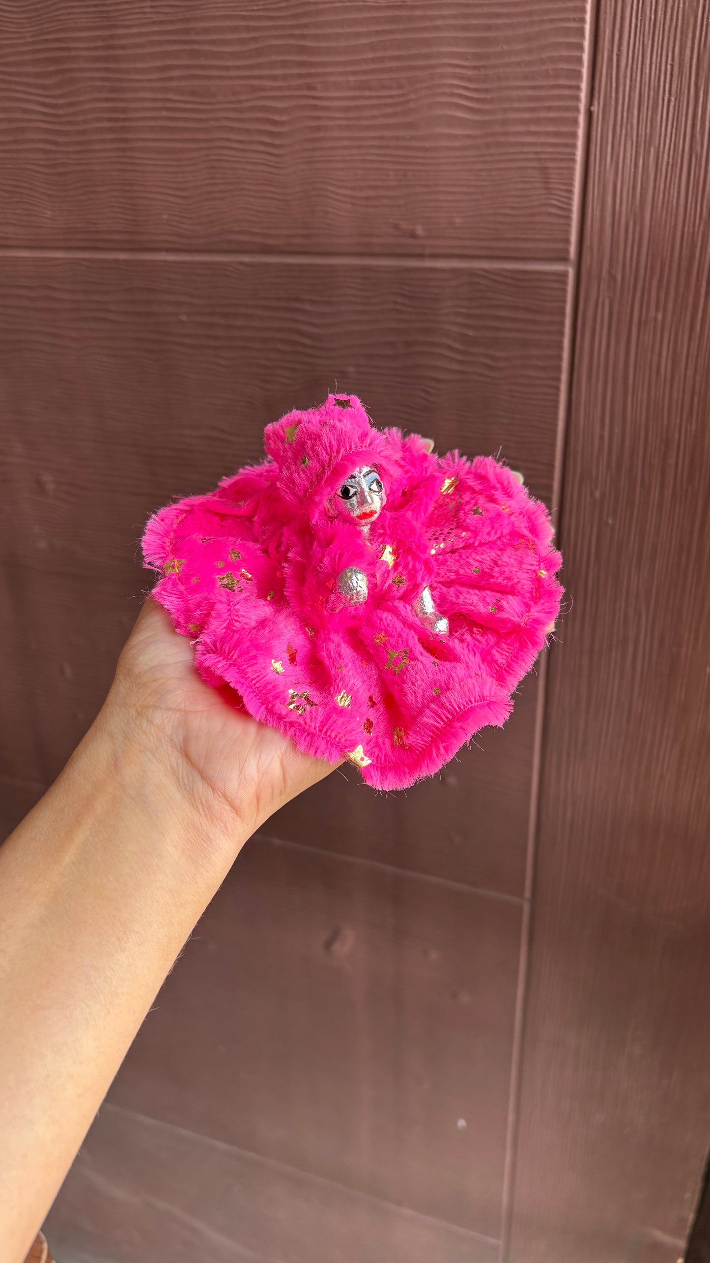 Foiled Fur Frock (Size 6)