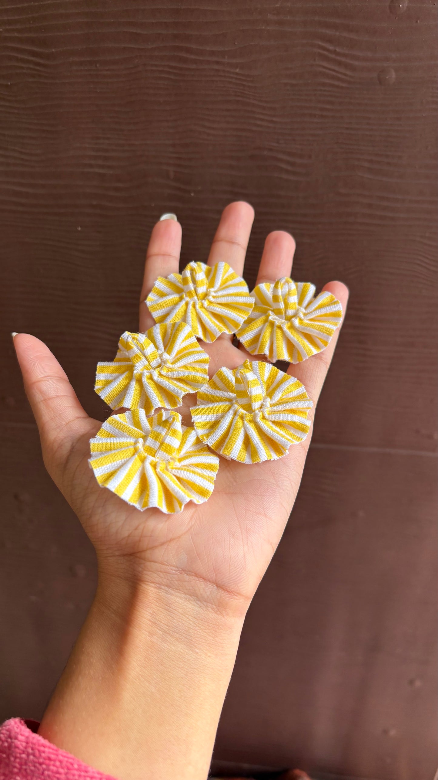 Gopu Yellow 💛 Stripes Frock (Tiny Laddu Gopal) Summer Fabric - Ultra light Fabric