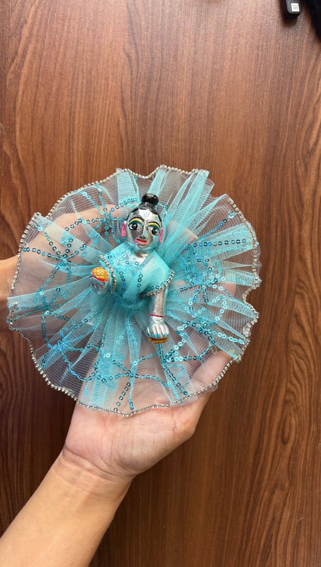 Blue Net Frock (Size 5) Handmade 🩵 C10