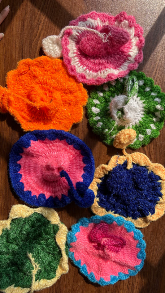 Crochet Frock with cap Size 3,4