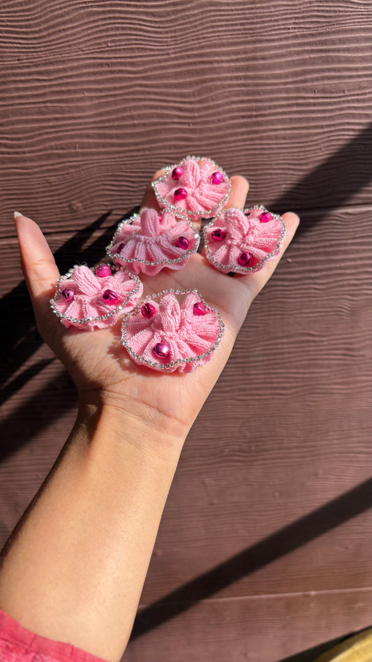 Gopu Pink Ghungroo Frock (Tiny Laddu Gopal)