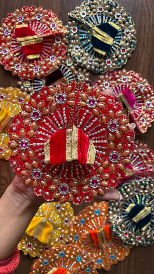 Heavy Intricated Velvet Frock laddugopal Size 0