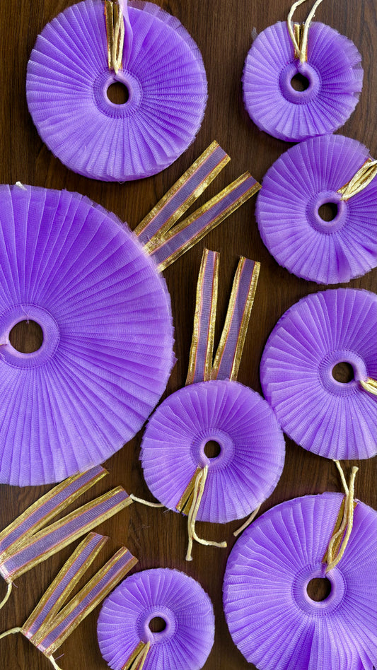 Lavender frill Frock (Laddu gopal & Shree Radha Rani) 💜