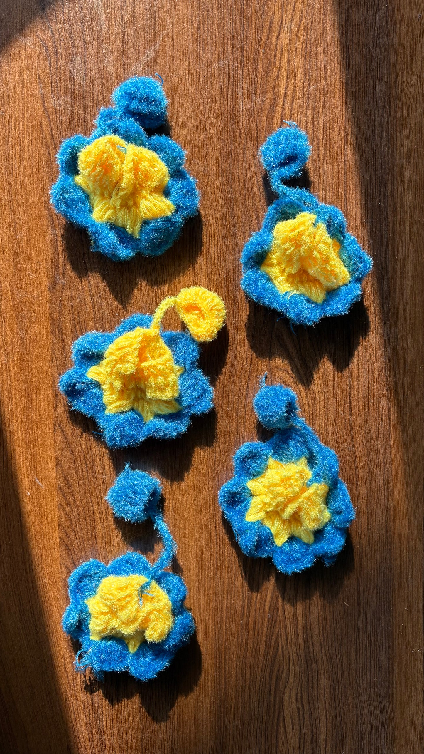 Sky blue- Neon YellowCrochet Frock Size 0 (NS2)