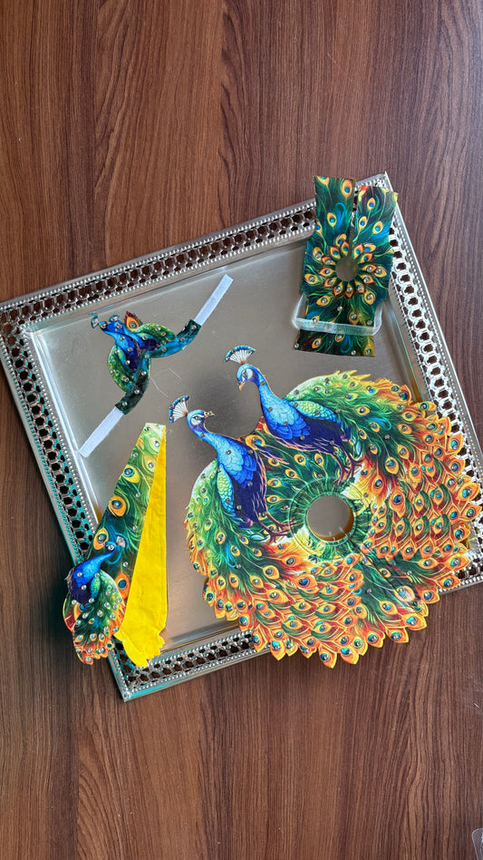 4Piece Peacock Frocks in 3D (Size 1,2,3)