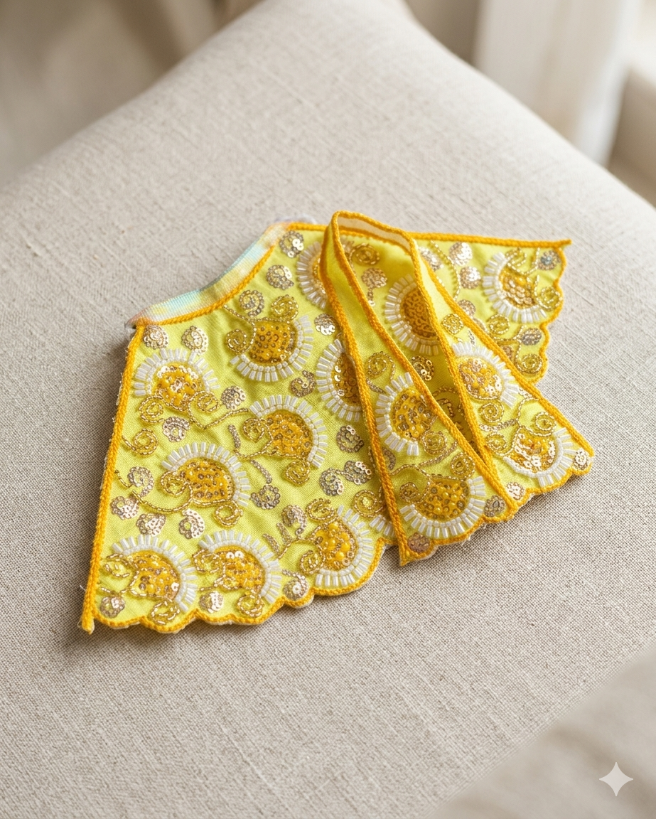 Shyam Baba Sequins Work Heavy Poshak (Size 3 inch)