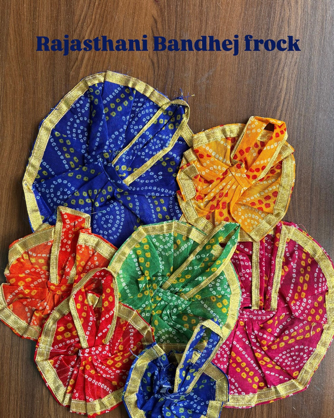 Rajasthani Bandhej Gotta Frock