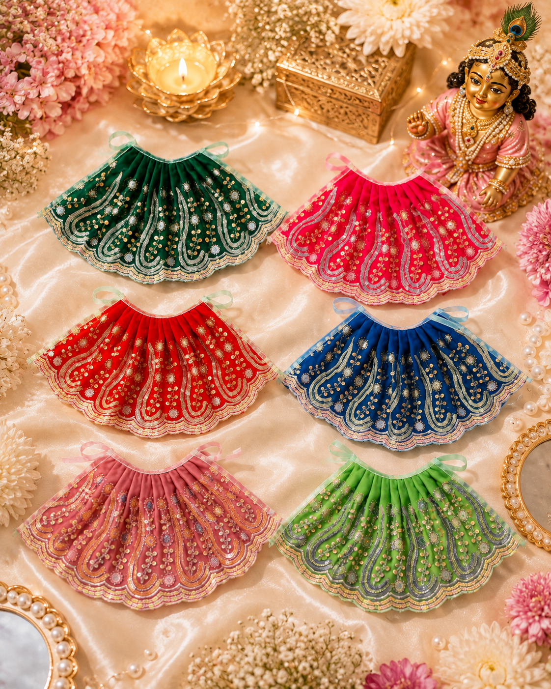 Navrang Shyam baba Dress Lehanga Patka (Size 3 inch)