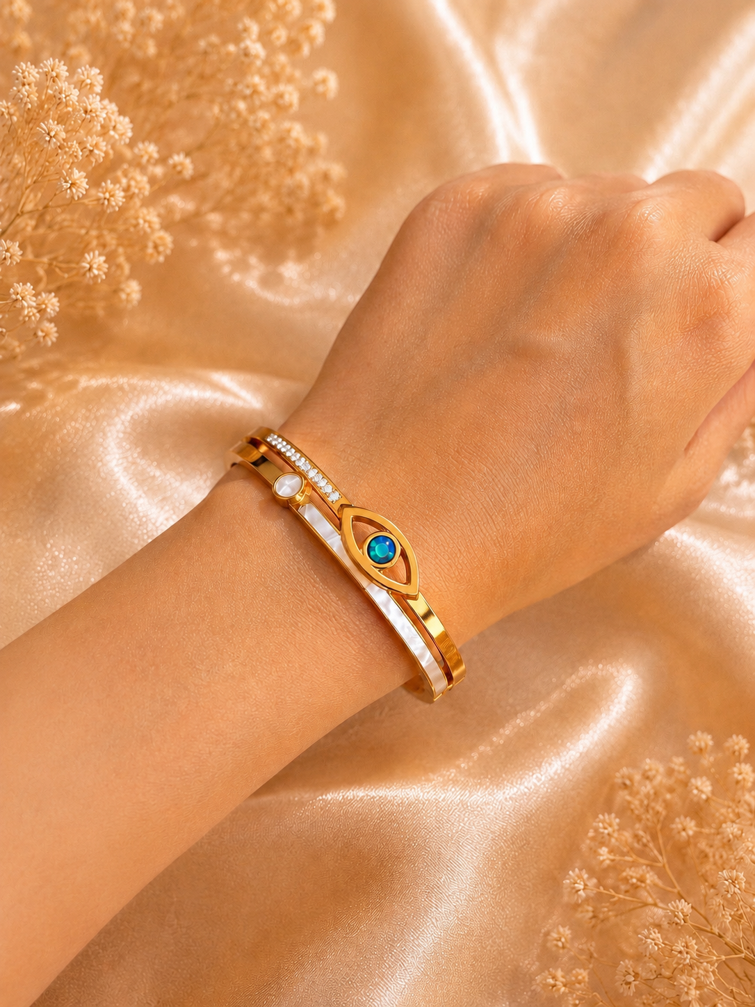 Evil Eye Luxe Cuff Bracelet ⭐