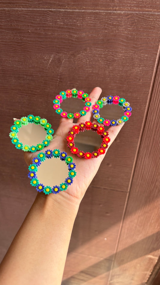 Round Floral Mirrors D2