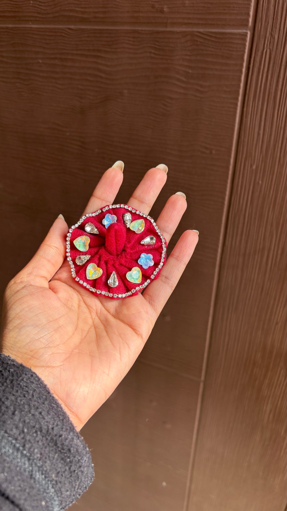 Red Pastel Stone Gopu Frock