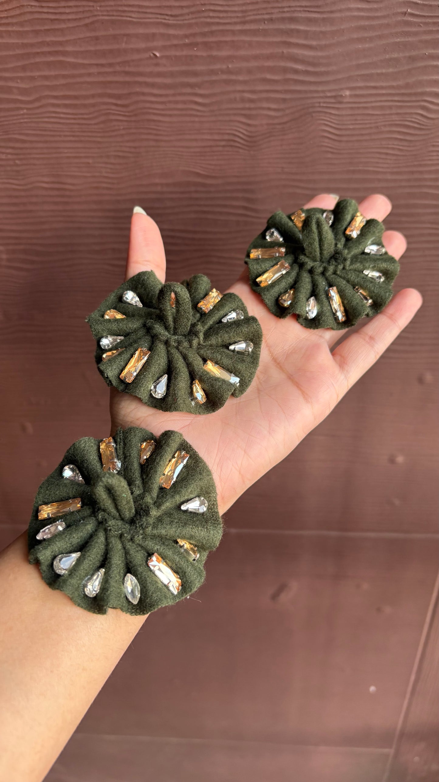 Gopu Stones Olive Frock (Winter)