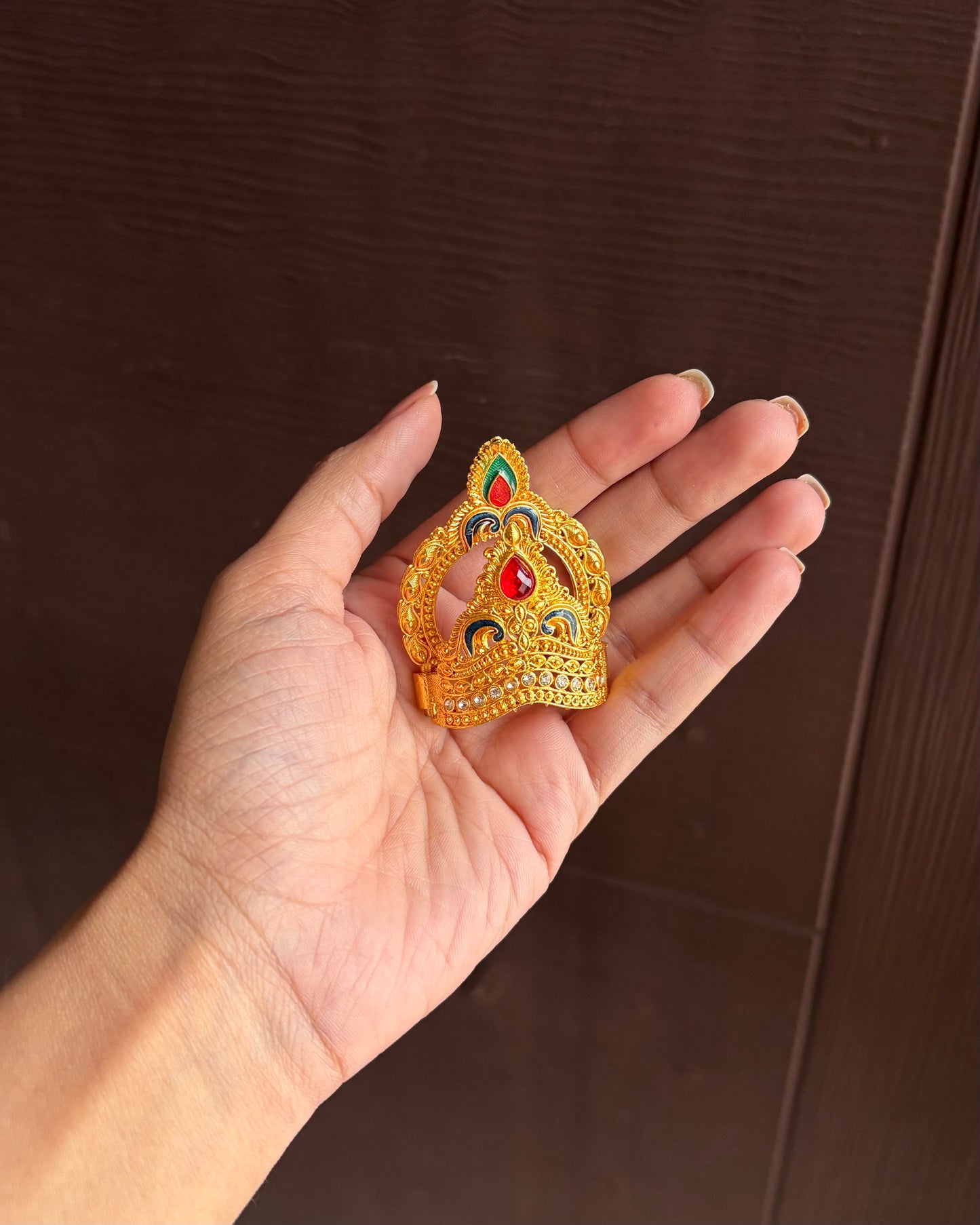 Dwarkadhish Golden Mukut for Laddu gopal (Size 5,6,7) D1