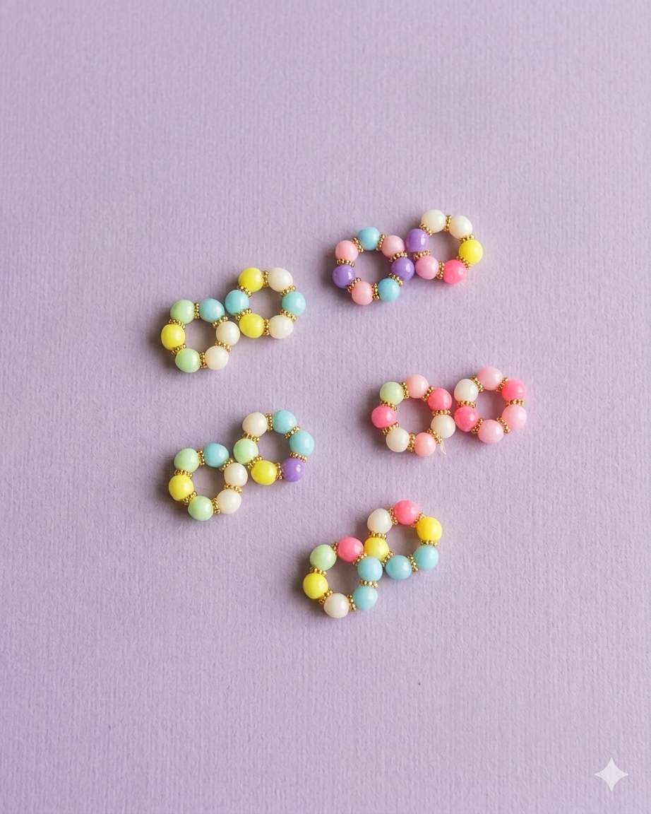 Pastel Moti Elastic Kadde (Size 1,2,3)