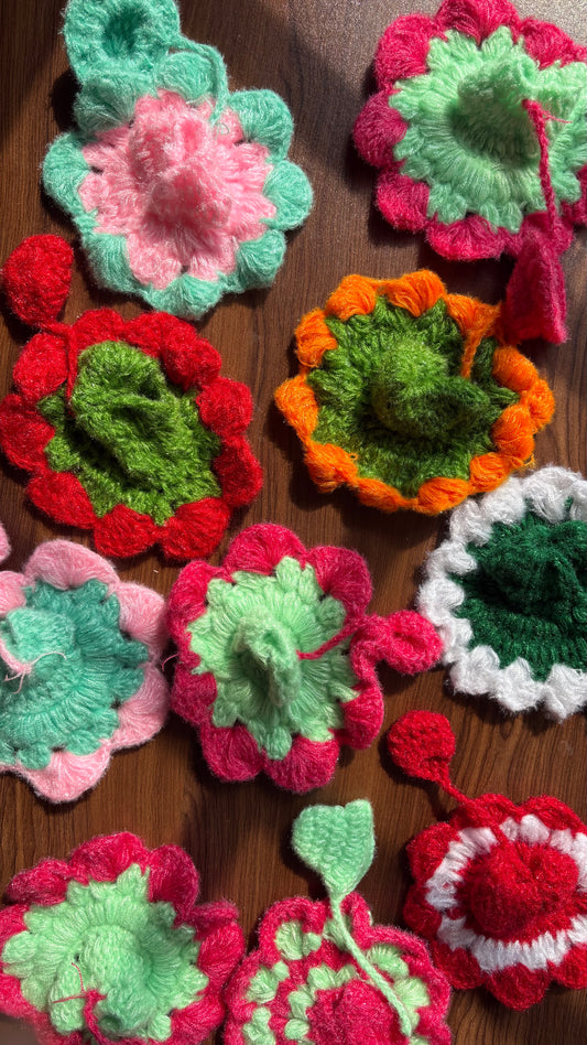 Crochet Frock with Caps Size 2