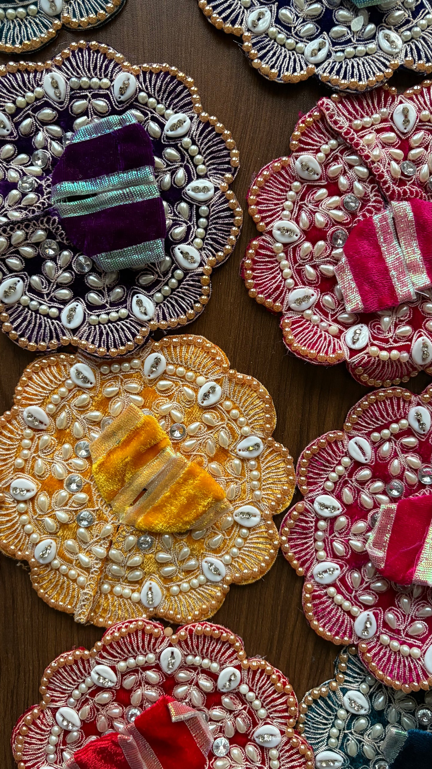 Velvet Heavy Pearl Kodhi Frock Size 0