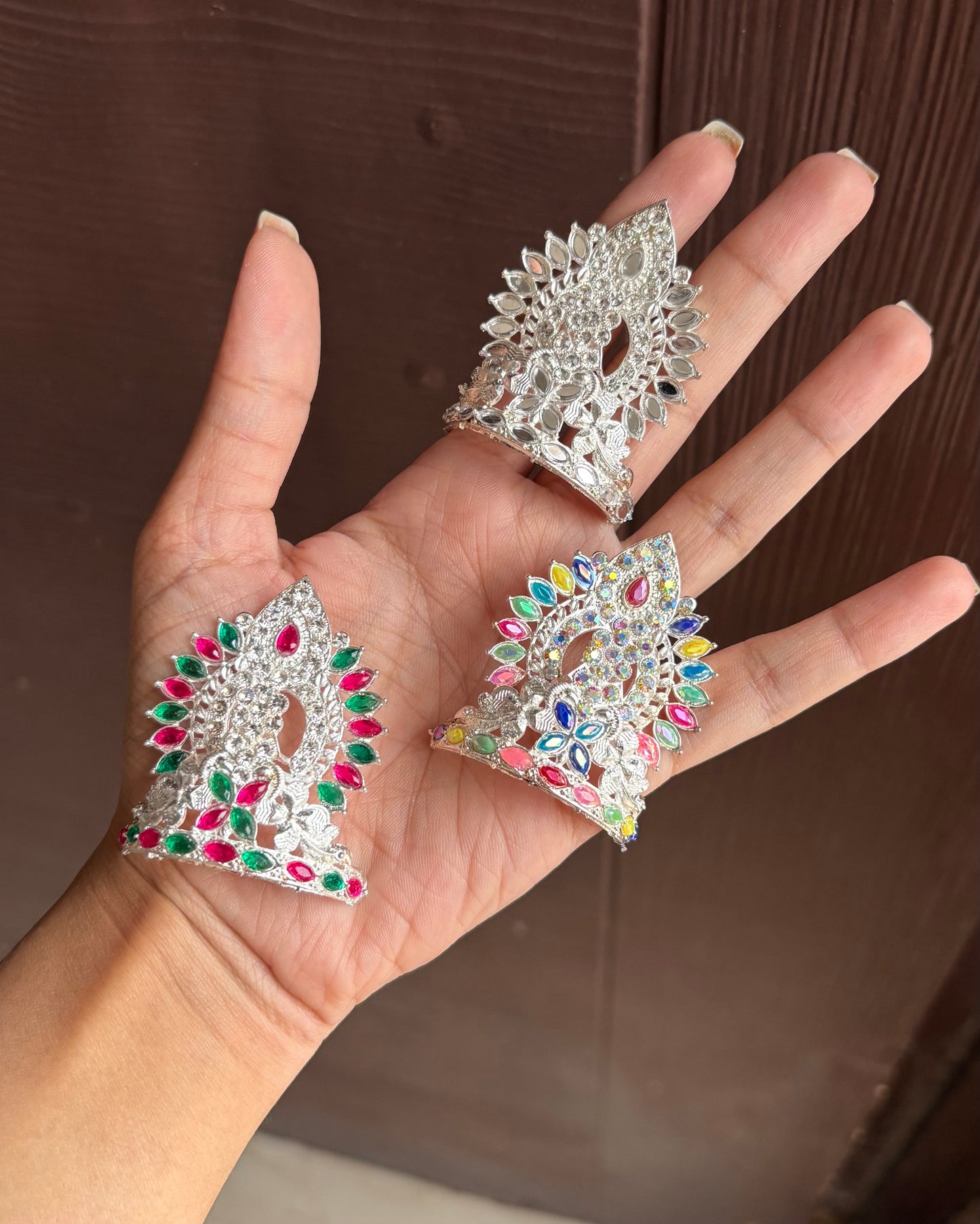 Harivansh Royal Silver Mukut (Size 5,6,7,8) D3