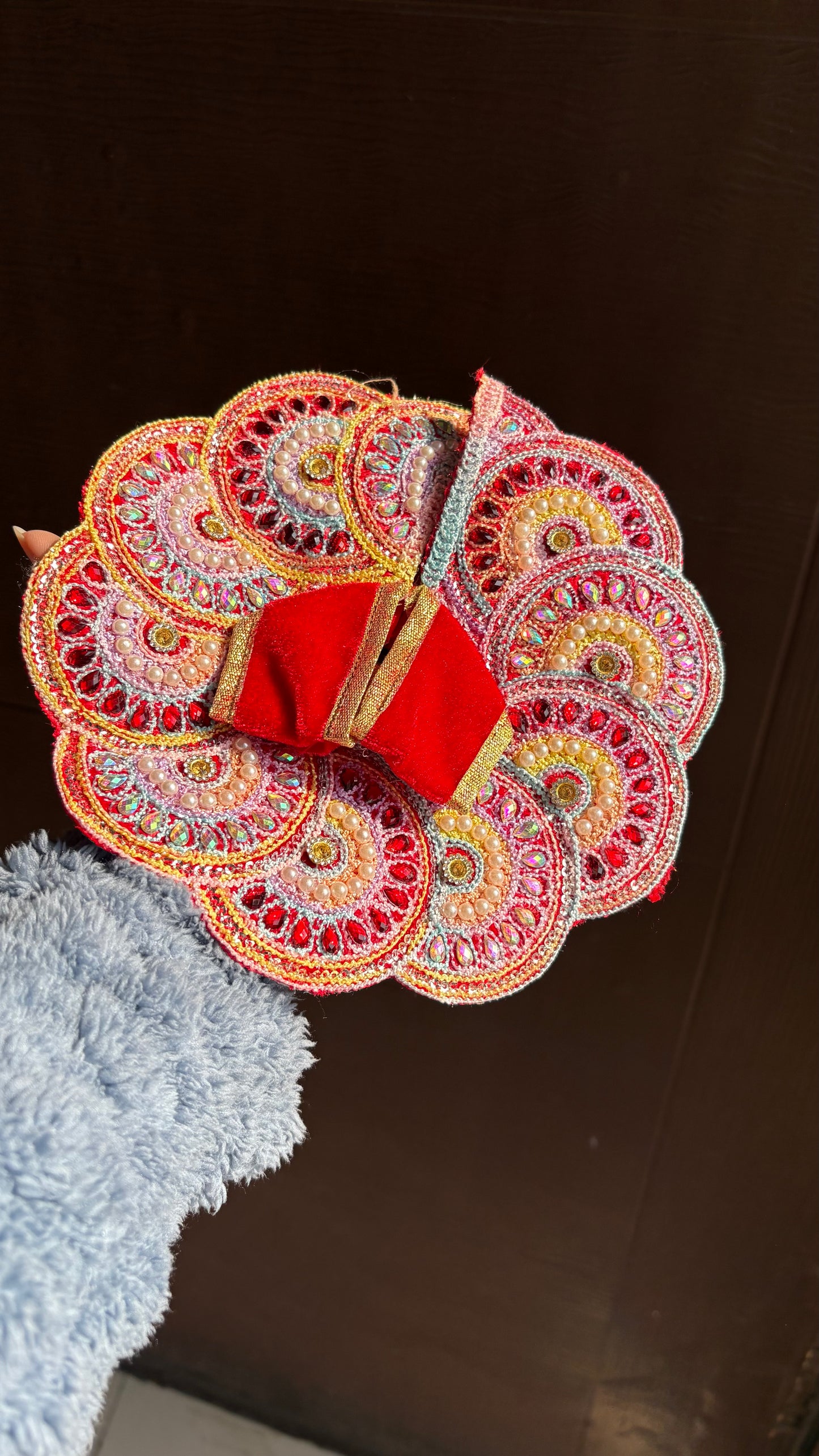 Laddu Gopal Heavy Poshak (Premium) (Chaand Shringaar) Size 2