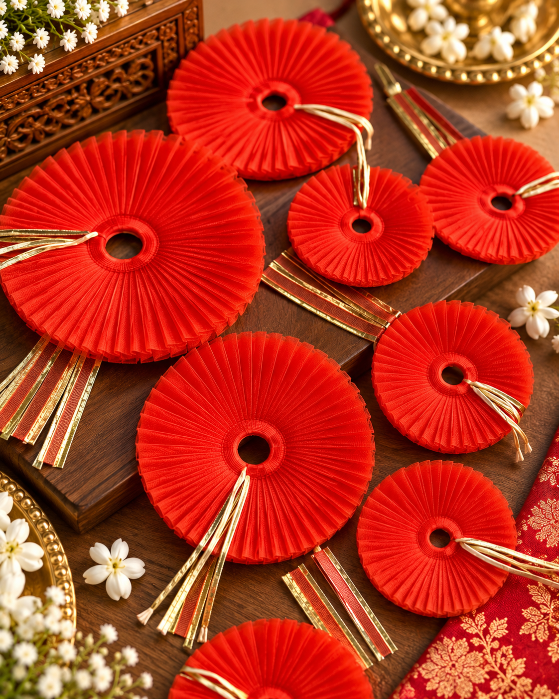 Orange frill Frock (Laddu gopal & Shree Radha Rani) 🧡 (Premium)