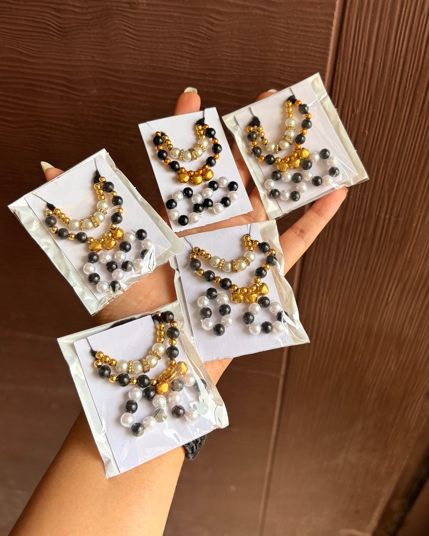 Ghungroo Nazariye & Bracelets Set 🤍🖤🩶 (Size 4,5)