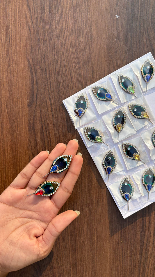 Laddu Gopal Stone Morpankh Kalingi for Pagdi