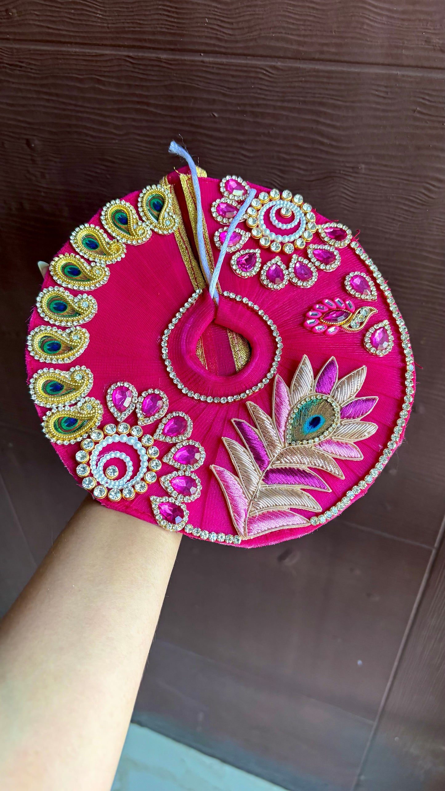 Magenta Designer Frock with Pagdi (Size 4)