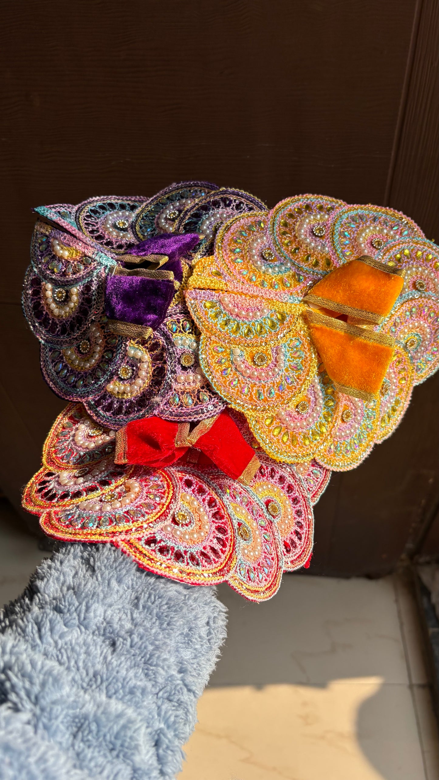 Laddu Gopal Heavy Poshak (Premium) (Chaand Shringaar) Size 2