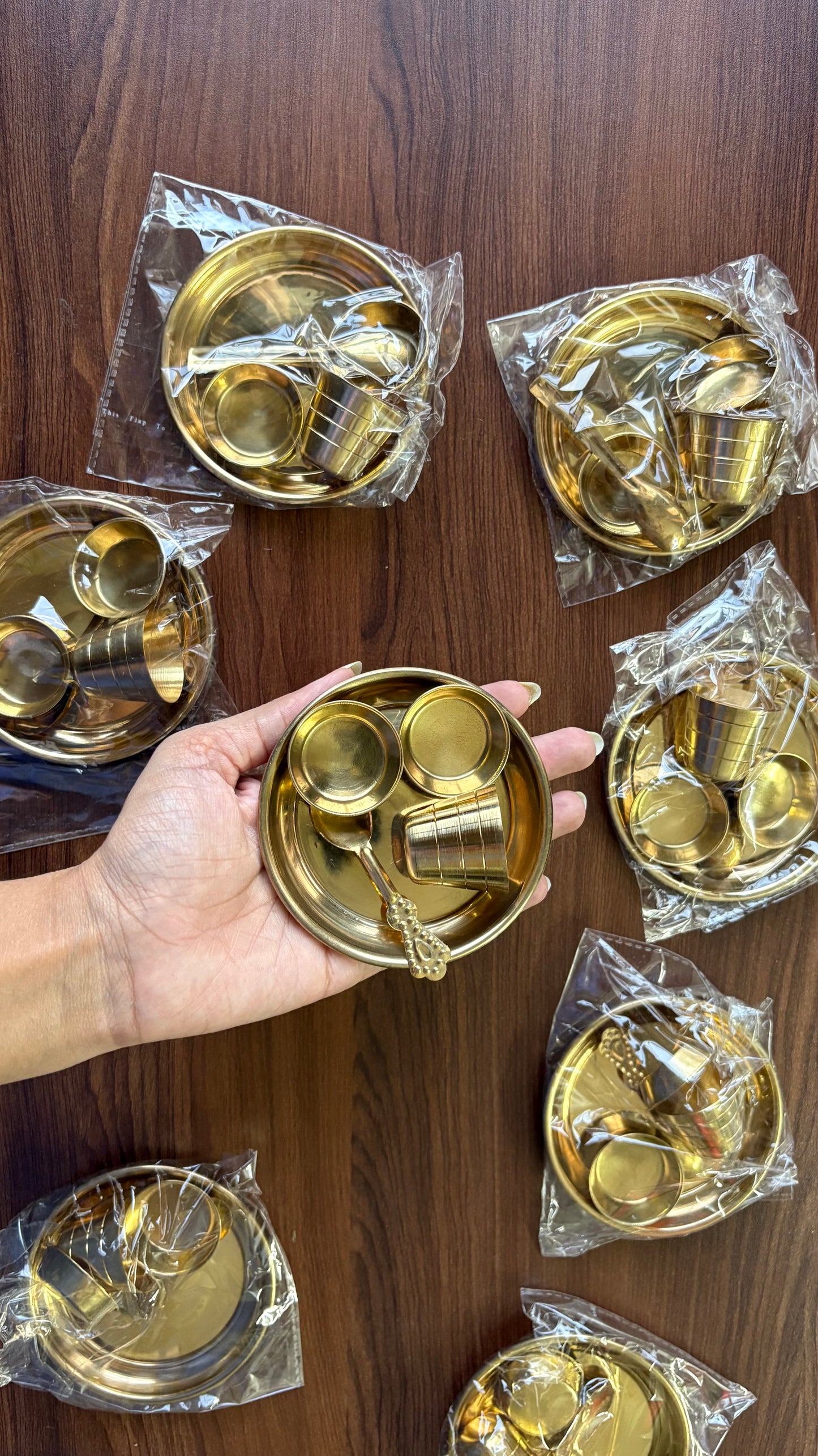 Bhog Thali (2 Katori, 1 Plate, 1 Spoon, 1 Glass)