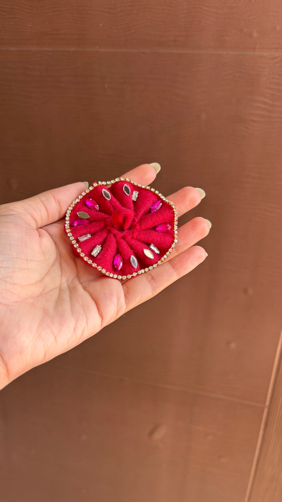 Gopu Red Pink Stone (Winter frock)