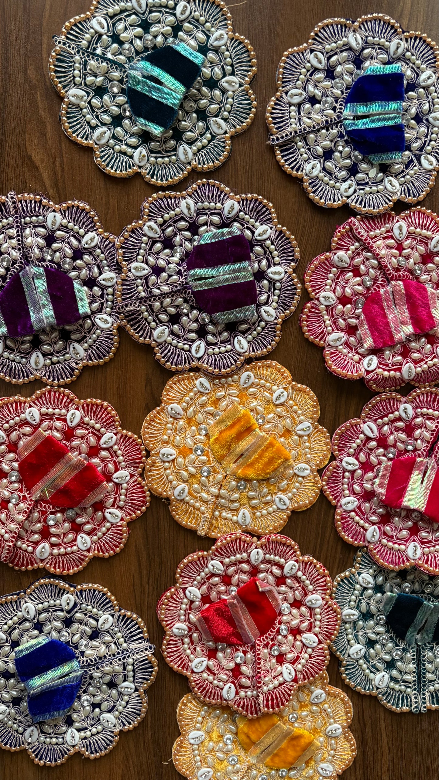 Velvet Heavy Pearl Kodhi Frock Size 0