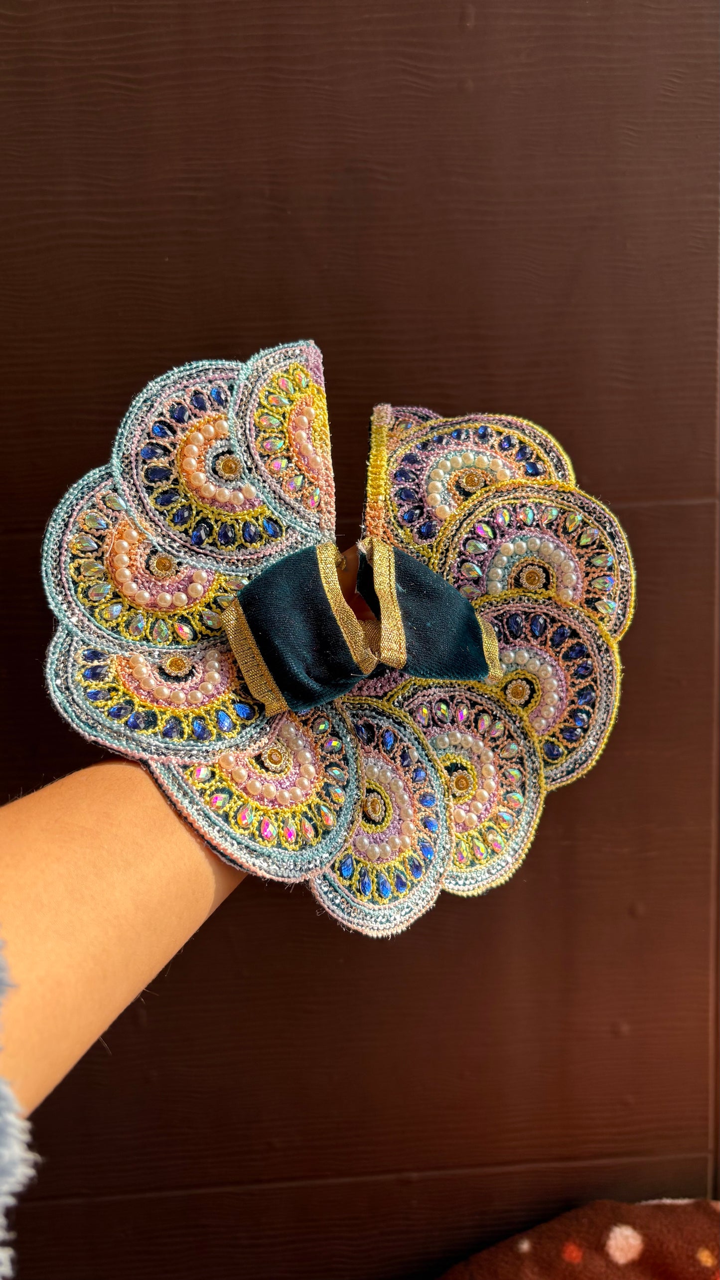 Laddu Gopal Heavy Poshak (Premium) (Chaand Shringaar) Size 2