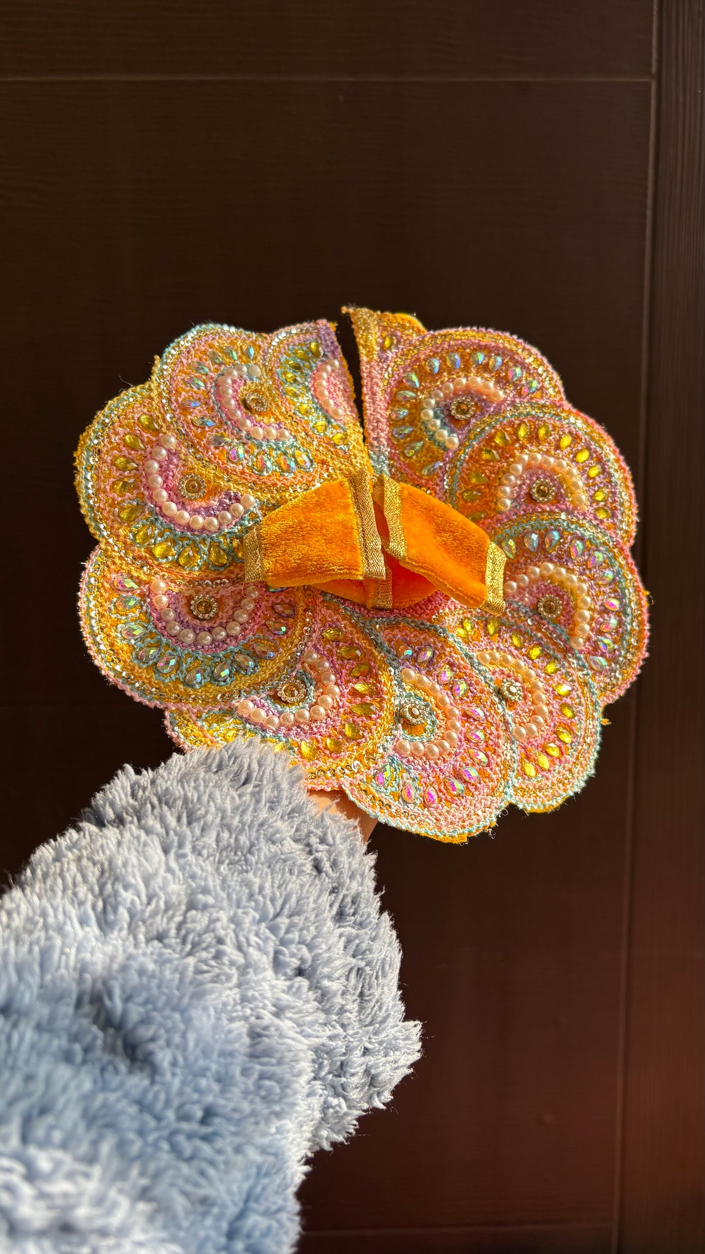 Laddu Gopal Heavy Poshak (Premium) (Chaand Shringaar) Size 2