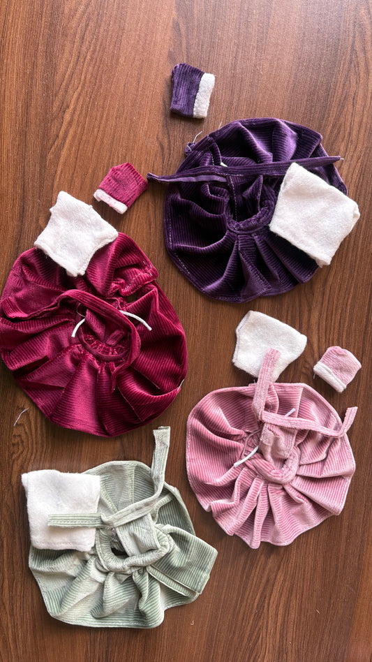 Warm Frock Seude Size 3 (Super Soft )