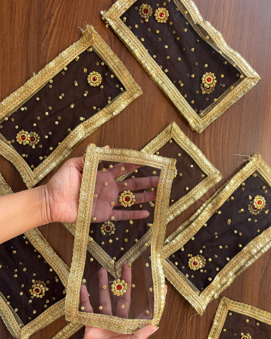 Black Net Chunni (Radha Rani)