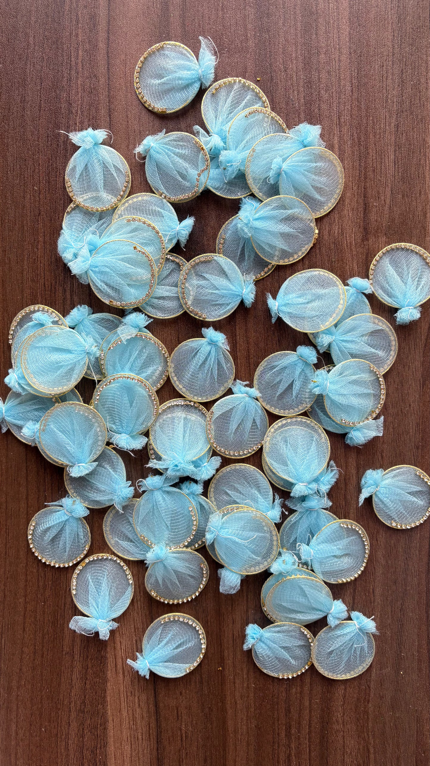 Light Sky Blue Net Petal (Pack of 10 pieces) Dress Decoration Raw Material