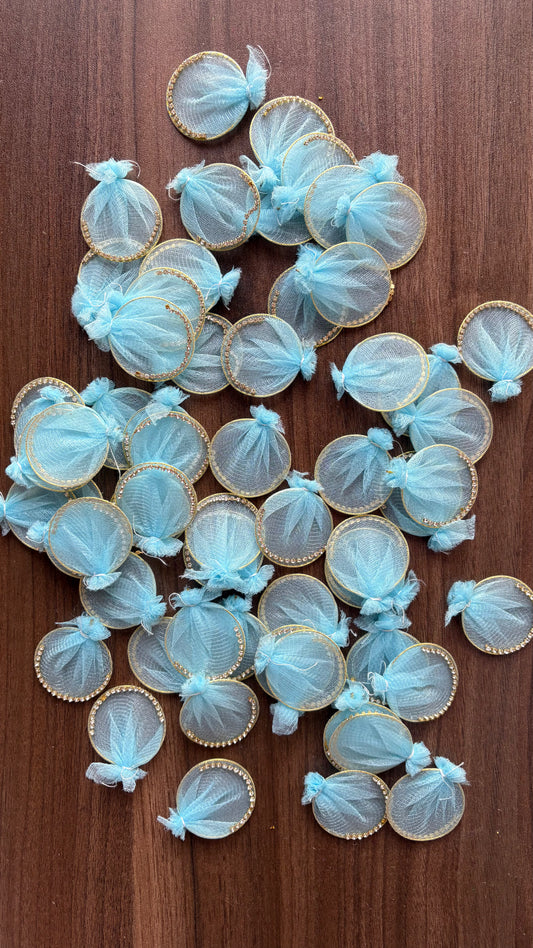 Light Sky Blue Net Petal (Pack of 10 pieces) Dress Decoration Raw Material