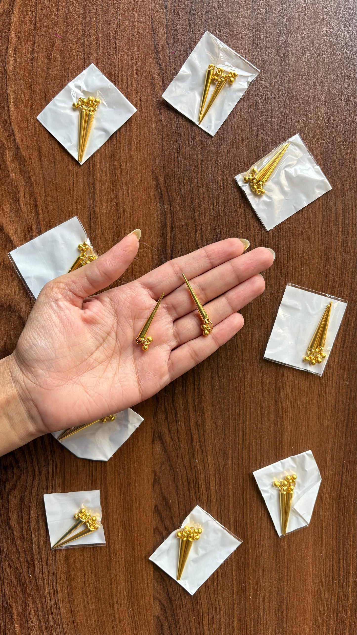 Golden Bansuri with Latkan Medium D5