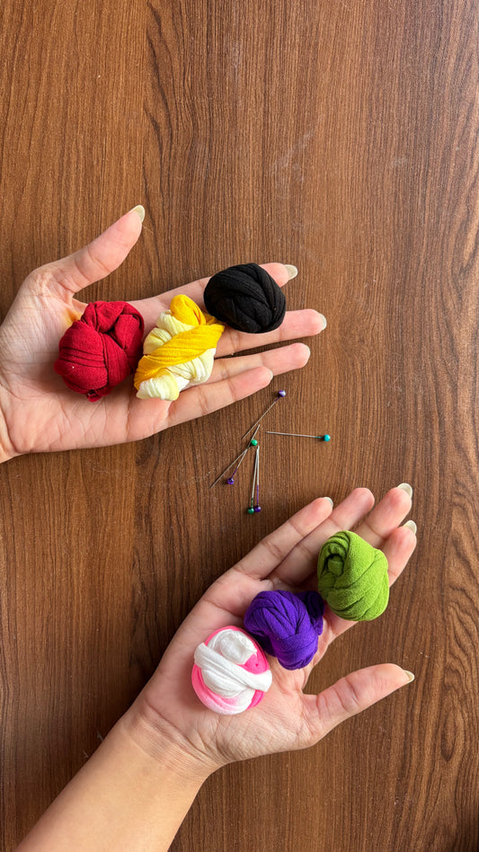 6pc Stockings for Pagdi (With Pins) Random Colors