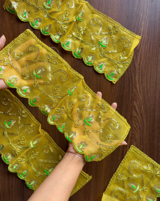 Yellow Net Chunni (Radha Rani)