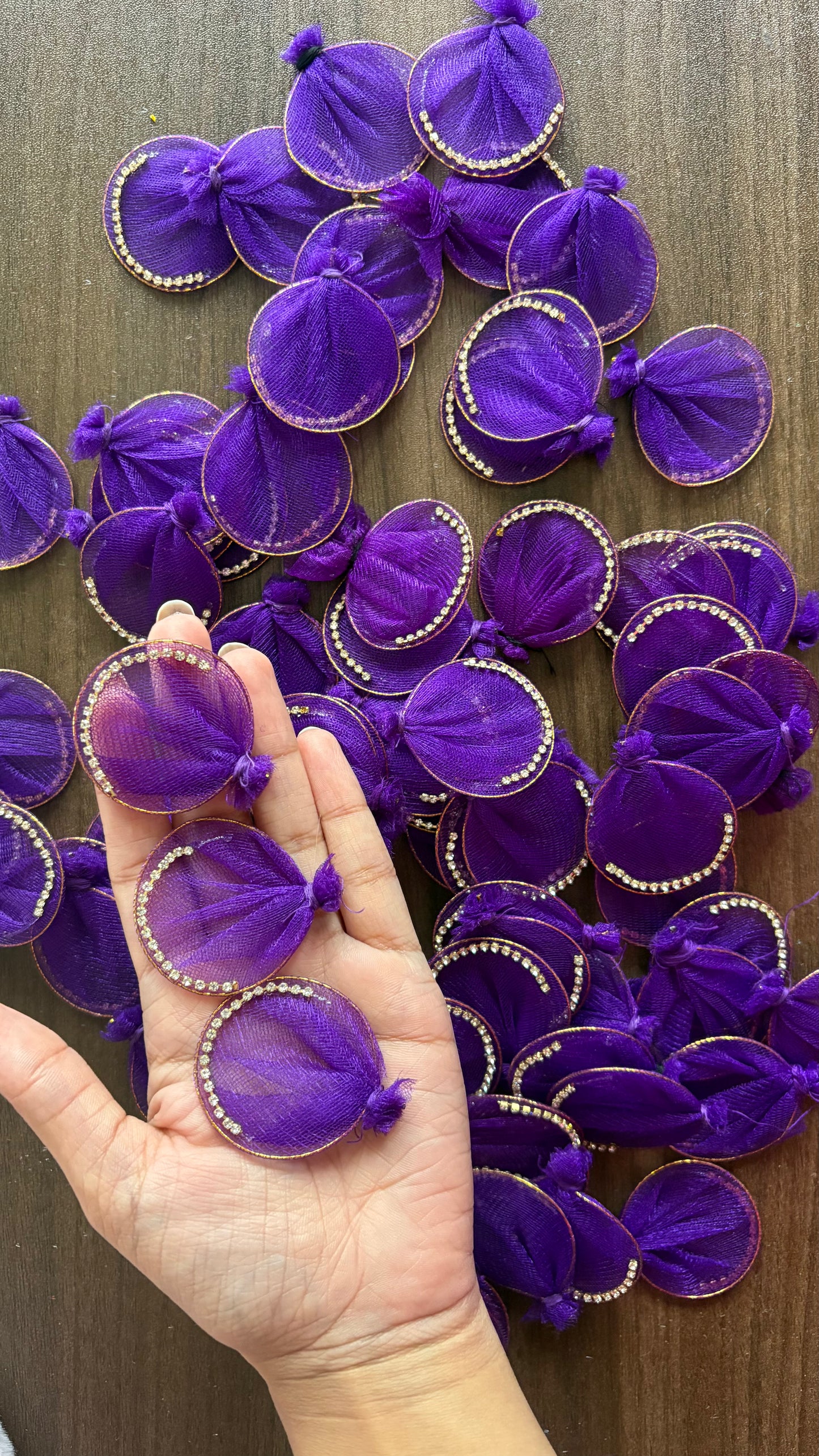 Purple Net Petal (Pack of 10 pieces) Dress Decoration Raw Material