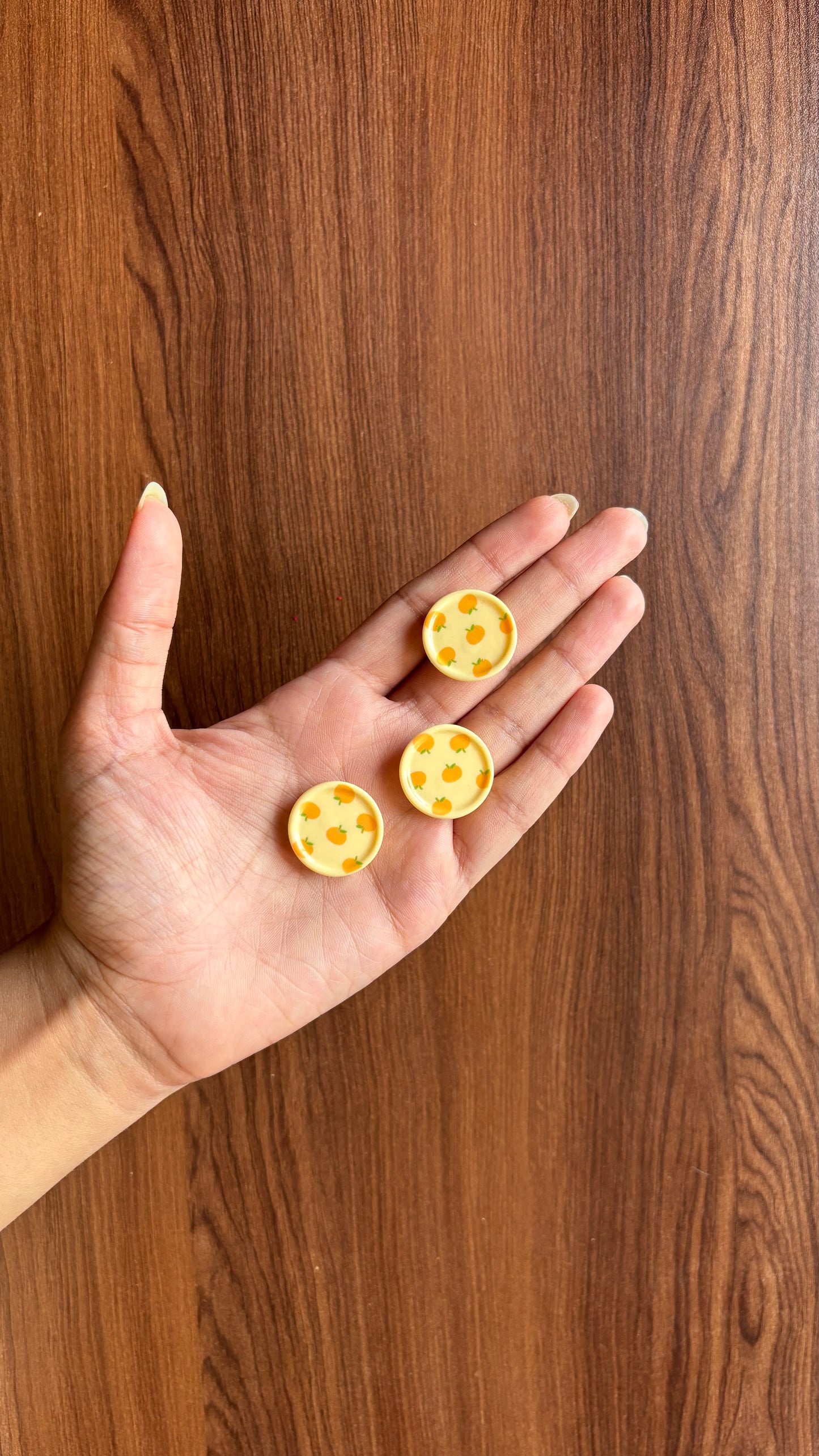 Orange Fruit Print Plate 1 piece Toy