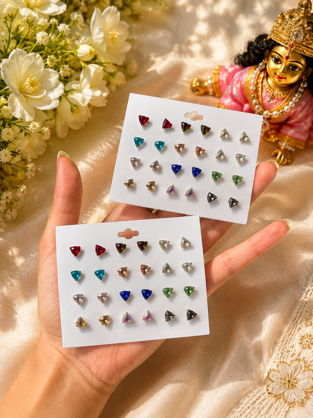 Triangle Koka Earrings ❤️💜🩷💚🩵 FULL PACK (12 color earrings)