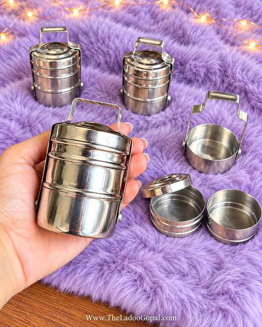 Steel Tiffin Box for Laddu Gopal ji (Banta ji) 🍴